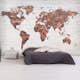 Fototapet Arkiio World Map: Brick Wall