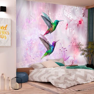 Fototapet Arkiio Colourful Hummingbirds Purple