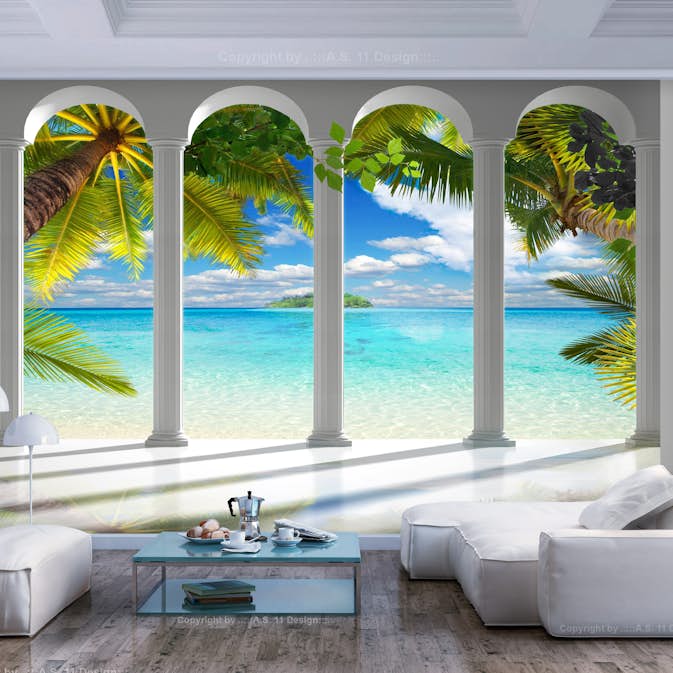 Fototapet Arkiio Sea Behind Columns