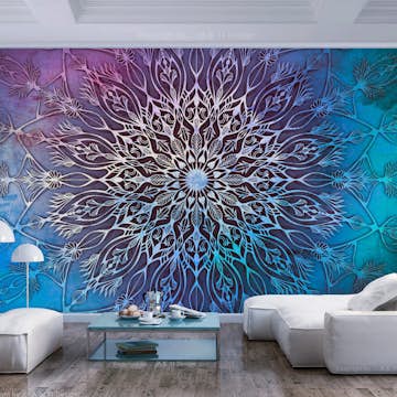 Fototapet Arkiio Självhäftande Center Blue