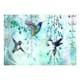 Fototapet Arkiio Flying Hummingbirds Green