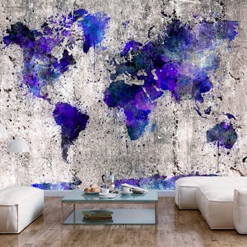 Fototapet Arkiio World Map: Ink Blots