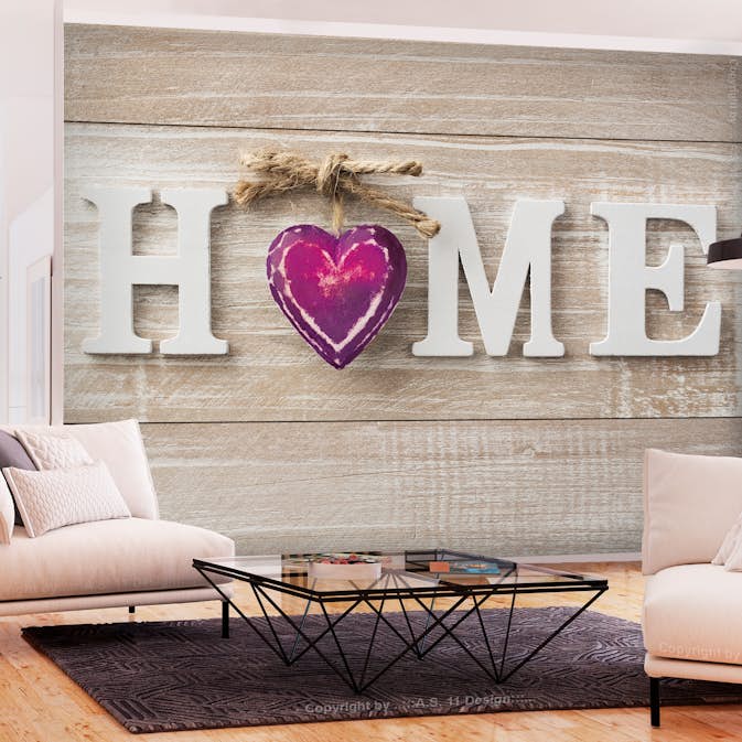 Fototapet Arkiio Självhäftande Home Heart Violet