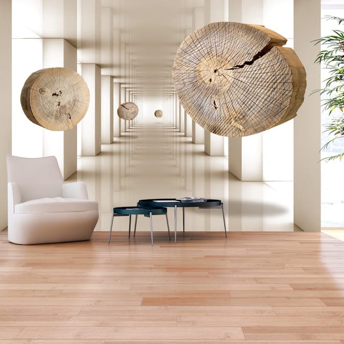 Fototapet Arkiio Flying Discs Of Wood