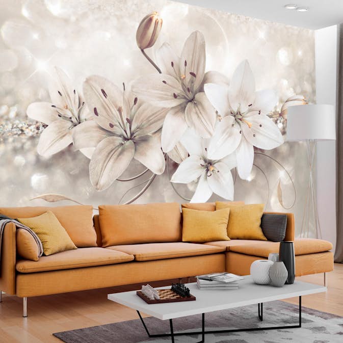 Fototapet Arkiio Självhäftande Diamond Lilies