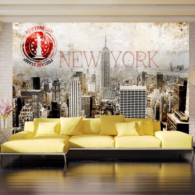 Fototapet Arkiio New York Post Age Stamp