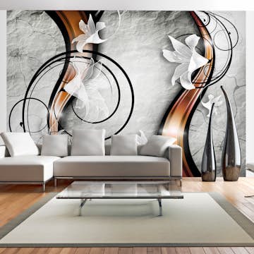 Fototapet Arkiio Lily On A Stone