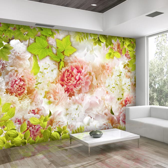 Fototapet Arkiio Självhäftande Bright Peonies