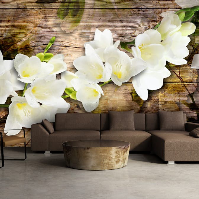 Fototapet Arkiio Freesia On Wood