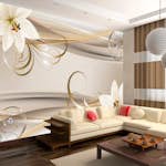 Fototapet Arkiio Lilies And The Gold Spirals