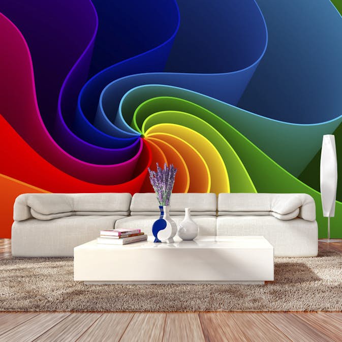 Fototapet Arkiio Självhäftande Colorful Pinwheel