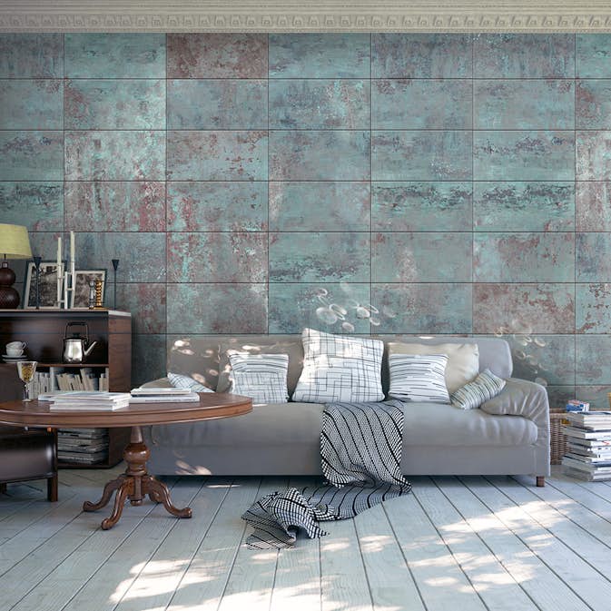 Fototapet Arkiio Turquoise Concrete 50x1000 cm