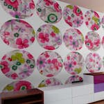 Fototapet Arkiio Pink meadow circle 50x1000 cm