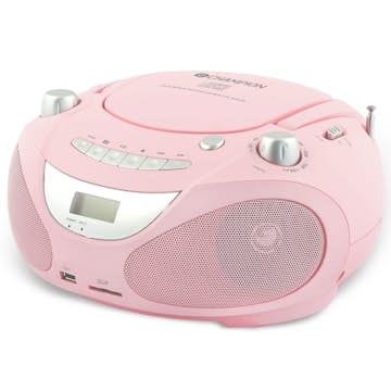 Boombox Champion CD/Radio/MP3/USB Pink