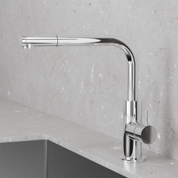 Köksblandare Scandtap Steel Accent 90