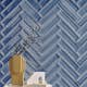 Kakel Tenfors Jewell Blue Blank 7,5x30 cm