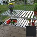 Aluminiumbord Vitavia med Hylla