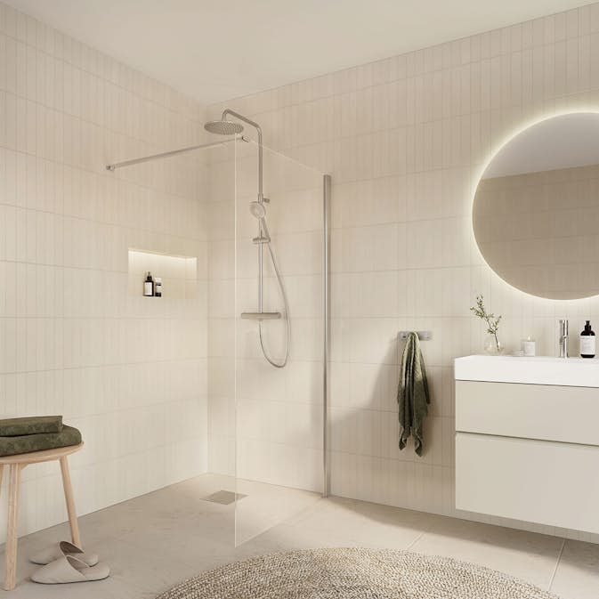 Duschvägg Arrow Wall Fast Klarglas