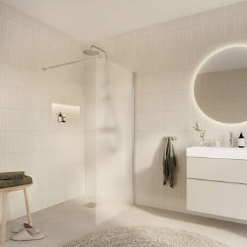 Duschvägg Arrow Wall Frostat Glas