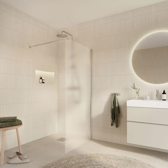 Duschvägg Arrow Wall Frostat Glas