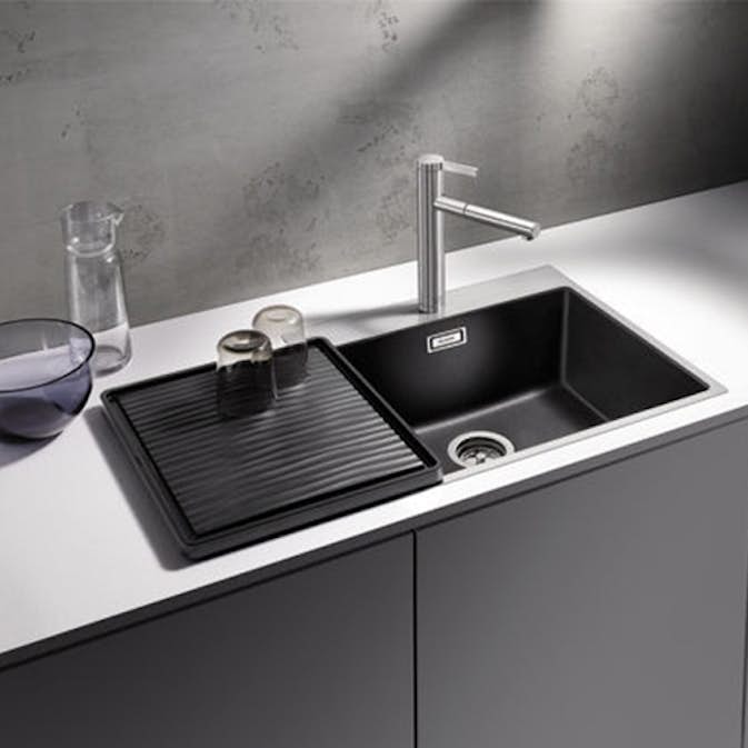 Avrinningsplan Blanco Svart Plast för Diskho & Köksvask