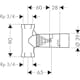 Inbyggnadsdel Hansgrohe för Avstängningsventil G 3/4