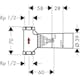Inbyggnadsdel Hansgrohe för Avstängningsventil G 1/2 Keramisk