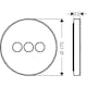 Inbyggnadsblandare Axor ShowerSelect Rund 3-utlopp