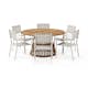 Matgrupp Comfort Garden Lakenview Matbord Rund 150 med 6 Las Vegas Karmstolar
