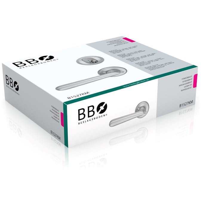 Ytterdörrsats Beslagsboden Borstad Krom