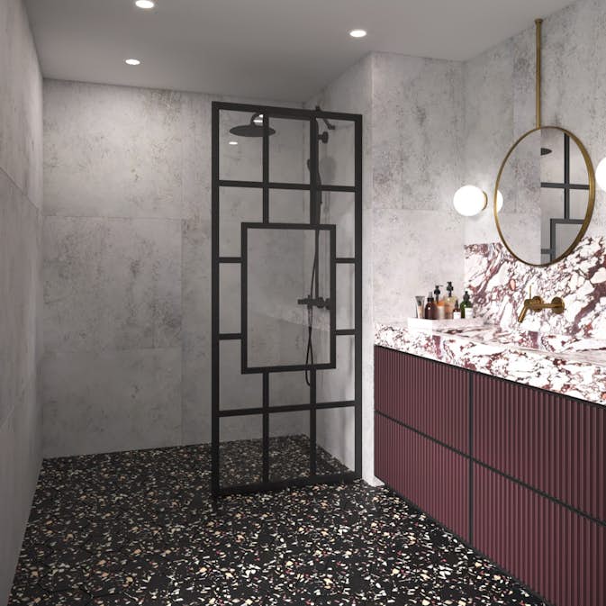 Duschvägg Hietakari Bläk 800 Shanghai Fast