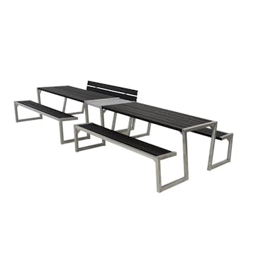 Picknickbord PLUS Zigma Svart Dubbel Utomhus