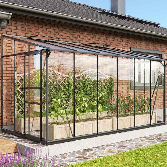 Fristående Växthus Vitavia Ida 7800 3mm Härdat Glas & 6mm Polykarbonat