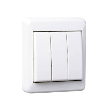 Strömbrytare Elko 3x1-Pol För utanpåliggande montage RS Renvit