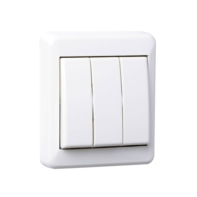 Strömbrytare Elko 3x1-Pol För utanpåliggande montage RS Renvit