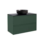 Tvättställsskåp Alterna Luxor med Bänkskiva Kvartskomposit och Runt Tvättställ