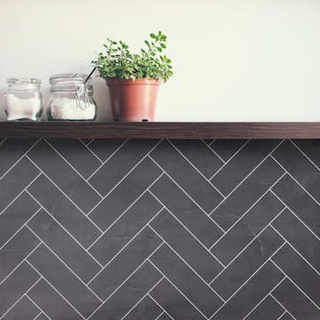 Väggskiva BerryAlloc Kitchen Wall Svart Kalk Fiskben