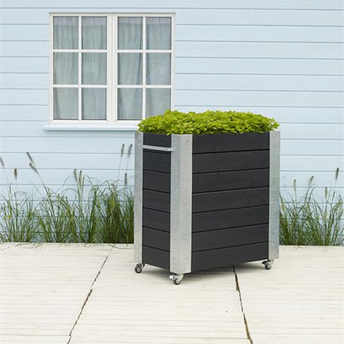 Blomlåda PLUS Cubic Svart 87x50x95 cm