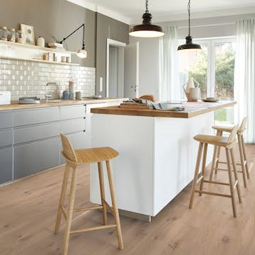 Parkettgolv Boen Ek Vivo 1-Stav Mattlack Vit