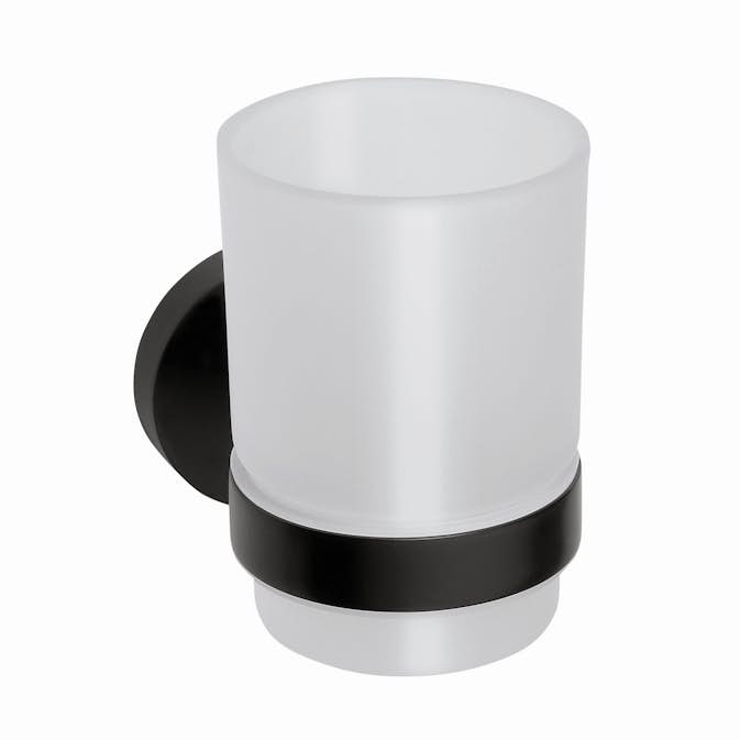 Tandborstglas Duschbyggarna Black