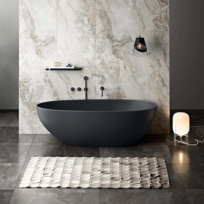 Badkar Bathlife Klok Svart