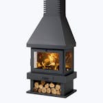 Braskamin Panadero Canada EcoDesign Med Sidoglas & 8kW