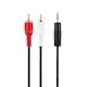 Ljudkabel Champion 3,5mm - 2 RCA Hane-Hane 1.5m