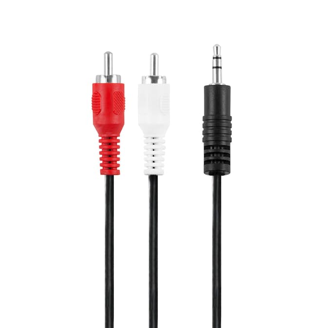 Ljudkabel Champion 3,5mm - 2 RCA Hane-Hane 2.5m
