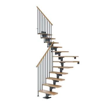 Spartrappa Dolle Cork Ek Steg 1/4 Svängd Classic III Räcke