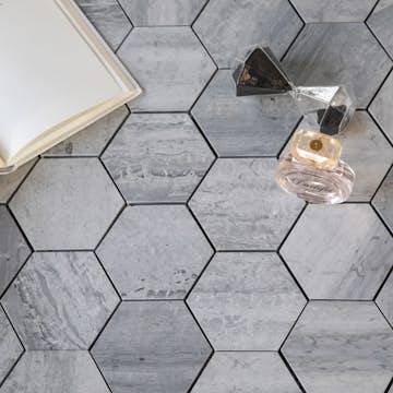 Natursten ArtStone Norway Blue Hexagon Polerad 10x10 cm