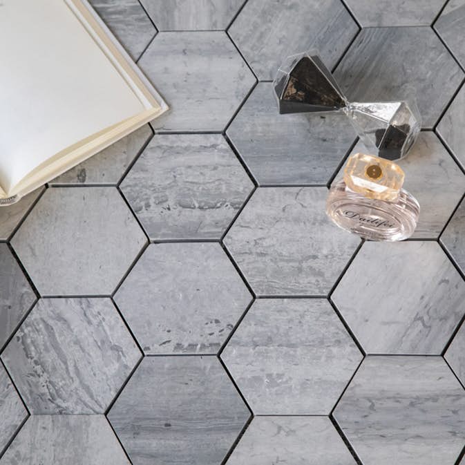 Natursten ArtStone Norway Blue Hexagon Polerad 10x10 cm