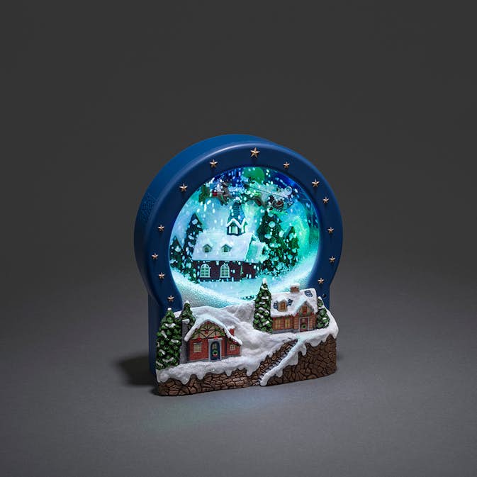 Julby Gnosjö Konstsmide Hus med Snöfall