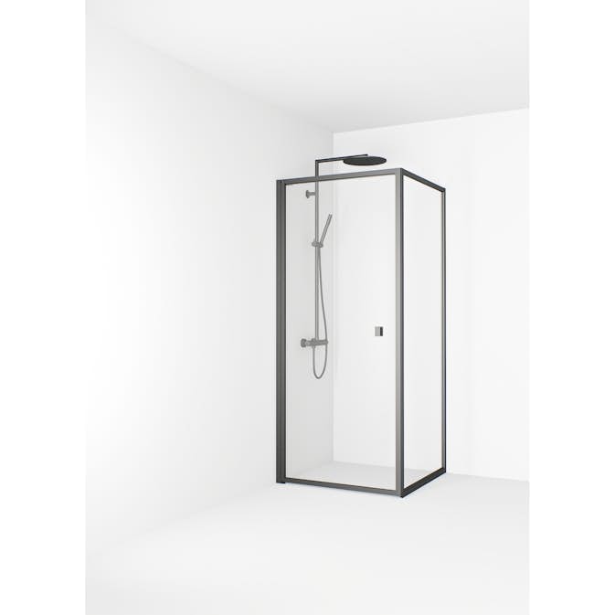 Duschhörn Macro Design Empire Swing Svart Klarglas