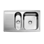 Infälld Diskbänk Intra Horizon HZD815SHR Rostfri Insatsbänk med Dubbel Diskho